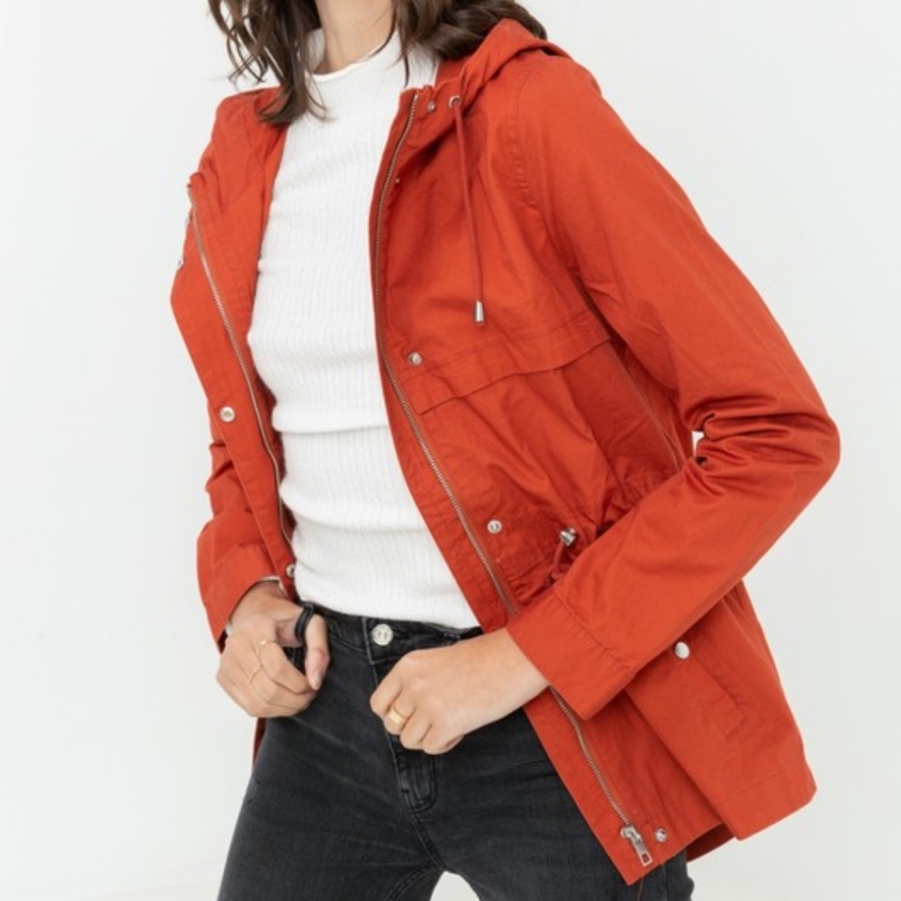 Love Tree Lightweight Hooded Utility Windbreaker Jacket